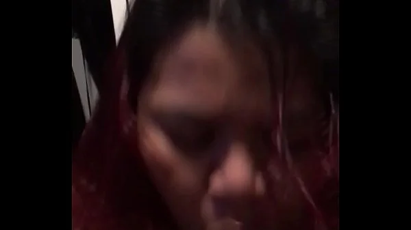 Asian sucks out cum no hands!