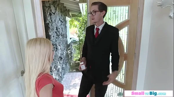 Petite blonde sucks cock for growpills