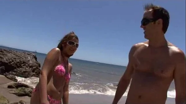 Gorgeous 18 year old nympho goes from bikini to bareback fucking