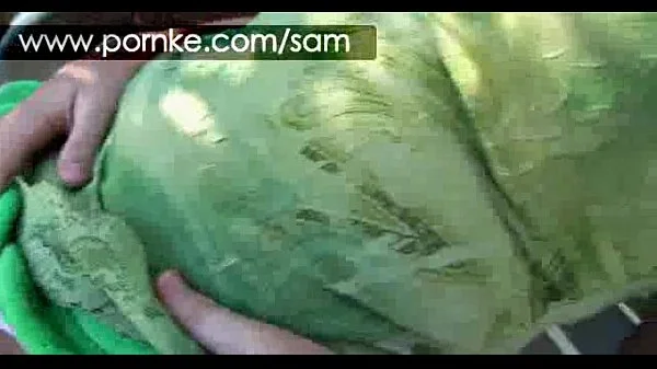 Watch this chic playing around in underwear