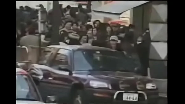 Crazy asian girl walks naked in public!