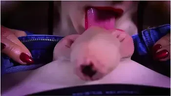 Sensual Slow Close Up Tongue Blowjob