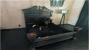 Rubber Black Latex Catsuit Backstage Video, Thigh High Boots And Shiny Fetish Clothes With Arya Grander