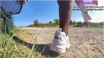 Dominant Gigant Girl - Lick My Shoes, Feet, Smell My Ballerinas And Nylons Shoeplay Dipping