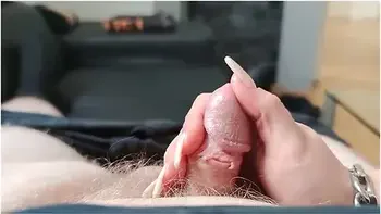 Handjob With Hot Long Nails And Oil *his Cumshot Was So Intense That He Sprayed Himself In The Face