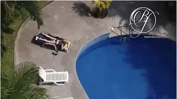 Spying My Sexy Milf Neighbor By The Pool, Fetish