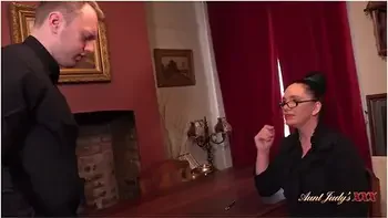 Judys Xxx - Busty Mature Boss Lady Kjirsten Puts Her New Employee To Work With Aunt Judys And Lady Boss