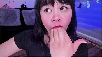 Lila Jordan Sucks Her Hand And She Plays With Saliva