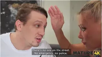 She Was Mature And Lonely, He Came To Calm Her Down By Putting His Huge Cock In Her Mouth