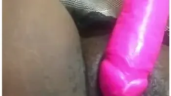 Watching Cum Leak From Tight Ebony Pussy