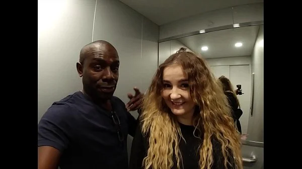 Cuckold sends his blonde wife has big tits and hairy pussy to get fucked by a big black cock and uncut. part1