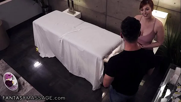 FantasyMassage Valentina Nappi Hides To Give The Client A Hard Handjob & Blowjob During His Massage