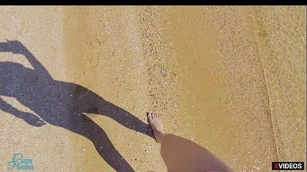 OMG STRANGER CUM IN MY PANTIES ON THE BEACH