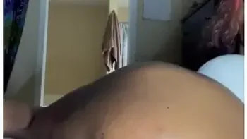 Ebony Babe Oils Up And Plugs Her Butt