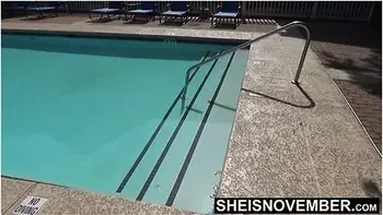 Stripping Off This Bikini After Spending Time At Pool Ebony Babe Msnovember