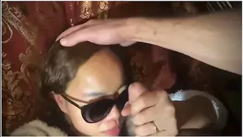 Filipina Maid Enjoys Jerking Giant Cock - Facial Cumshot Training