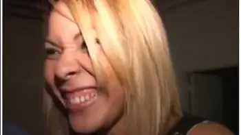 Cute Blonde And Black Chick With Straw Berry