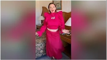 Hottest Busty Gilf Ever Do Striptease