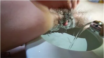 Cum On Hairy Pussy In The Bathroom