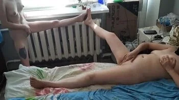 Gymnast Girls Fingering Their Pussies in Training - Lesbian Amateur Masturbation