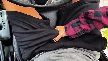 Pick Up Tan Girl TenderMolly and Fuck Her Hard in Car Backseat - Public Sex POV Blowjob Cumshot