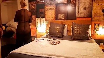 Amateur Blonde MILF Selena701 Footjob Fun in Tights