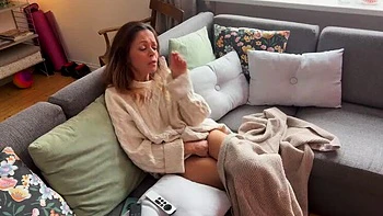 Horny Italian MILF Begs Hubby For Hard Sofa Fucking - Real Homemade Orgasm