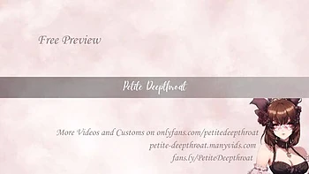 Petite Deepthroat Rough Face Fuck & Double Throatpie Cum Swallow