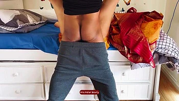 Hottest Saree Sex - Desi Milf In Silk Saree Fucked Hard By Stepbrother In Law - Loud Moans - Pussy Eating