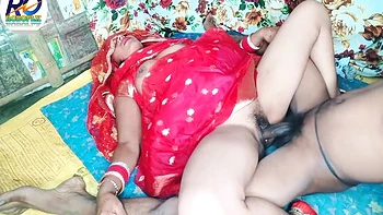 Fast Time Desi Video Hindi Audio Claire Vaise In Red Saree And Blouse Having Fun - Honey Moon