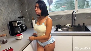 Shirley Musk Hot Stepdaughter Morning Hardcore Fuck - Big Ass Latina Teen Doggy & Cowgirl