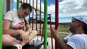 Chiky and Julianaburning: Sad Girl in Park Gets Hard Cock Comfort in Hindi HD