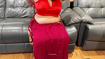 Indian Bhabhi In Saree, Petticoat Uplift And Lip Lock Kissing In Sfw Sensual Desi Erotica