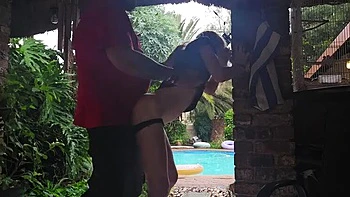 18 Year Old Babysitter Fucked Hard in Thunderstorm - Blowjob & Creampie by Sparowdox
