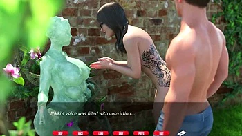 Naughty Neighbors - V0.53 - John Denvers Fucks Nikki and Swallows Cum - Big Tits, Amateur, HD