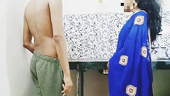Silent Kitchen Fuck with Desi Aunty - Indian Homemade Anal & Hardcore Sex