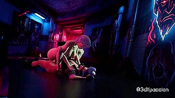 Car Toon In Busty Shemale Bonny Fucks Sexy Girl Raw In Dark Cyberpunk Corner Hardcore Anal & Deep Throat