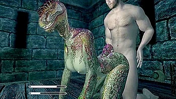 Car Toon - Lusty Argonian Maid Spreads Her Legs