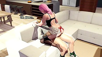 Depraved Futa Stepmom With Her Girlfriend Staged With Her Stepson And His Stepsister