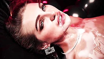 Alien Filled With Slime Blonde After Hard