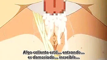 She spreads her legs and thrusts inside her, then inserts it from behind and cums inside her.