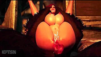 Redhead Curvy Bitch Fucked By A Big Werewolf 2