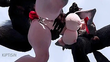 Curvy Wolf Girl And Breeding Season On The Beach 1