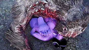 Purple Juicy Dragon Girl Suck And Fuck Big Troll Cock 2
