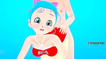 Dragon Ball - Young Bulma Having Sex On The Beach