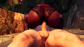 Curvy Zombie Elf Dominates A Muscular Nord 2