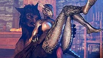 Argonian And Werewolf