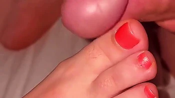 Night Masturbation On A Beautiful Foot