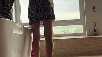 Skinny Russian Cleaning Lady In Short Dress Foot Fetish POV Worship