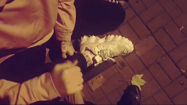 Risky blowjob to a stranger in a public